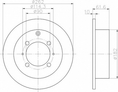 HELLA PAGID 8dd355107331 -  Тормозной диск